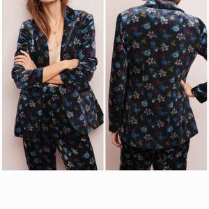 Anthro Ett:Waa Velvet Blooming Corduroy Blazer Jacket 6P
